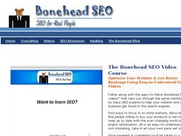 Go to: Bonehead SEO - SEO Video Training Course.
