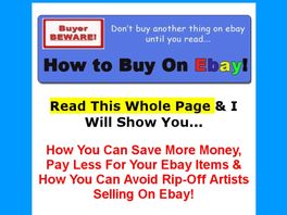 Go to: How To Buy On eBay(R).