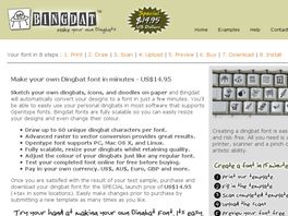 Go to: Bingdat - Make Your Own Dingbat Fonts From Sketches & Doodles