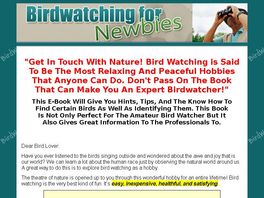 Go to: Bird Watching For Newbies