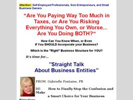 Go to: Straight Talk About Business Entities - How To Make The Right Choice