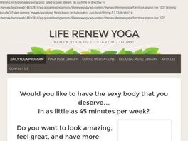 Go to: Life Renew Yoga - Online Yoga Program With Over 65 Yoga Videos!