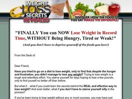 Go to: Weight Loss Secrets Revealed