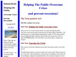 Go to: Helping The Public Overcome Crises.