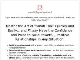 Go to: Become A Small Talk Professional - 30 Day Format Ebook