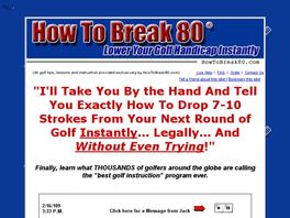 Go to: Official How To Break 80(tm) Golf Instruction Program