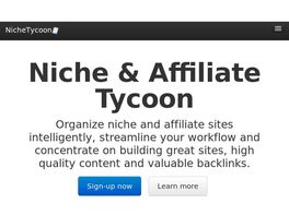 Go to: Nichetycoon - Intelligent Niche & Affiliate Site Organizer