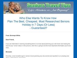 Go to: Seniors Travel Tips