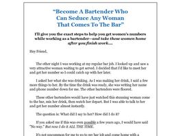 Go to: How To Seduce Women While Bartending.