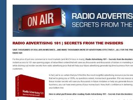 Go to: Radio Advertising 101 - Secrets From The Insiders.