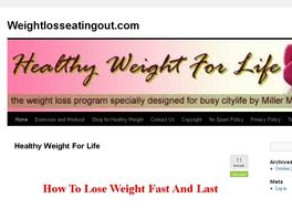 Go to: 60% Comm. $$ Weight Loss Eating Out, Hot! Target Niche