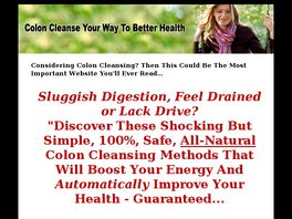 Go to: Colon Cleansing For Better Health - * $13.58 Payout! 55% Commission!