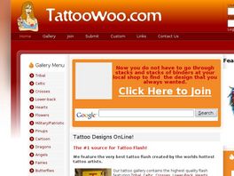 Go to: Tattoowoo.com - Tattoo Design Gallery - 75% Commission!