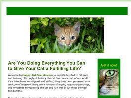 Go to: Healthy & Happy: A Guide To Cat Ownership And Training.