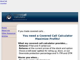 Go to: Covered Call Calculator.