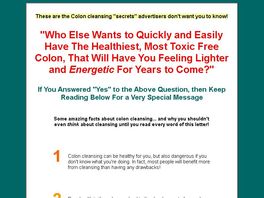 Go to: Colon Cleansing Made Easy
