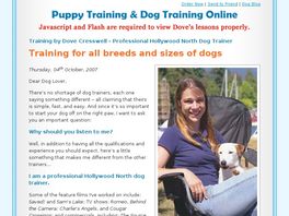 Go to: Dove Cresswells Dog Training Online.