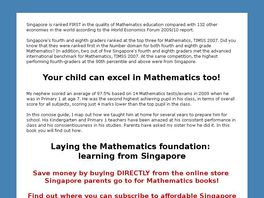 Go to: How your child can benefit from the Singapore mathematics program