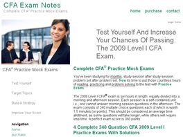 Go to: Cfa Practice Exams - A Complete Practice Study Package ::.