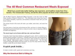 Go to: The 40 Most Common Restaurant Meals Exposed