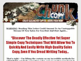Go to: Chunk Copywriting - Create Sales Copy Fast!