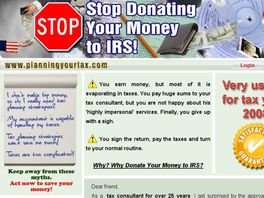 Go to: Stop Donating your Money to IRS