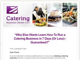 Go to: Starting Your Successful Catering Business Ebook