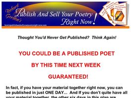 Go to: How To Publish And Sell Your Poetry Right Now.