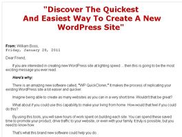 Go to: Wordpress Quick Cloner