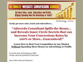 Go to: Ultimate Website Conversion Course - Pays 60%.