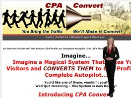 Go to: New On Cb: Cpa Convert! You Bring The Traffic - We'll Make It Convert!