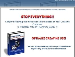Go to: Creatine: A Practical Guide.