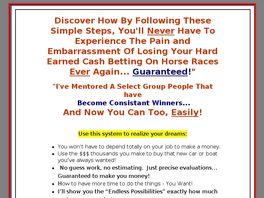 Go to: A PHDs Guide To Winning At The Horse Races - EBook & New Membership.