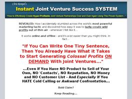 Go to: Instant Joint Venture Success System $97