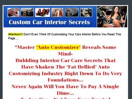 Go to: Custom Car Interior Secrets - Hot Product - Best Conversions