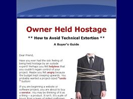 Go to: Owner Held Hostage - Avoiding Technical Extortion