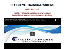 Go to: When Writing Matters: Effective Financial Writing