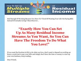 Go to: How To Set Up Multiple Streams Of Residual Income.