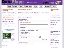 Go to: Dataplace Accommodation