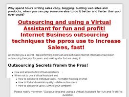 Go to: Outsouring and using a Virtual Assistant for Fun and Proft