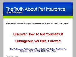 Go to: The Truth About Pet Insurance - 45-Page eBook Plus 3 Free Bonuses