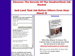 Go to: Secrets Of The Unadvertised Job Market