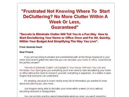 Go to: Secrets To Eliminate Clutter