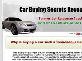 Go to: Car Buying Secrets Revealed - Huge Conversion Rate, 60% Commission