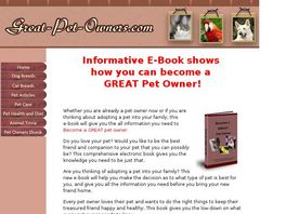 Go to: Become A Great Pet Owner.