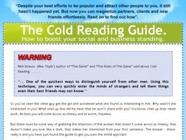 Go to: The Cold Reading Guide.