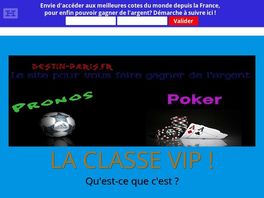 Go to: Classe Vip Destin-paris/mois : Paris Sportifs