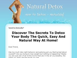 Go to: New Detox ebook and Audio Package. 65% Commission