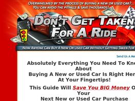 Go to: Don't Get Taken For A Ride - How To Buy A Car