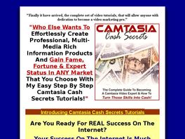 Go to: The Complete Guide To Becoming A Cash Making Camtasia Video Expert
